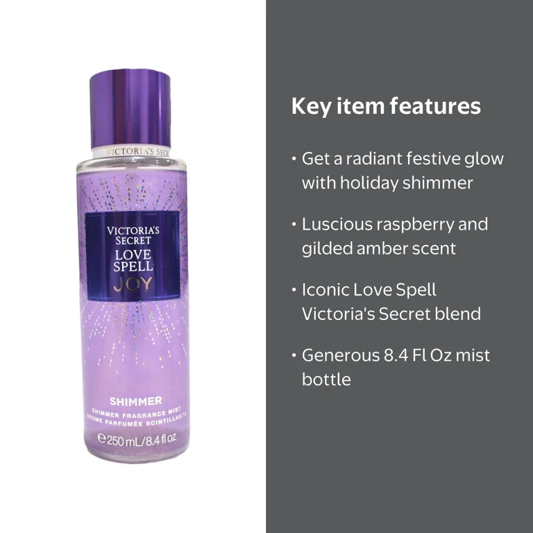 Victoria's Secret, Joy Shimmer Mists, 8.4 Fl Oz, Love Spell