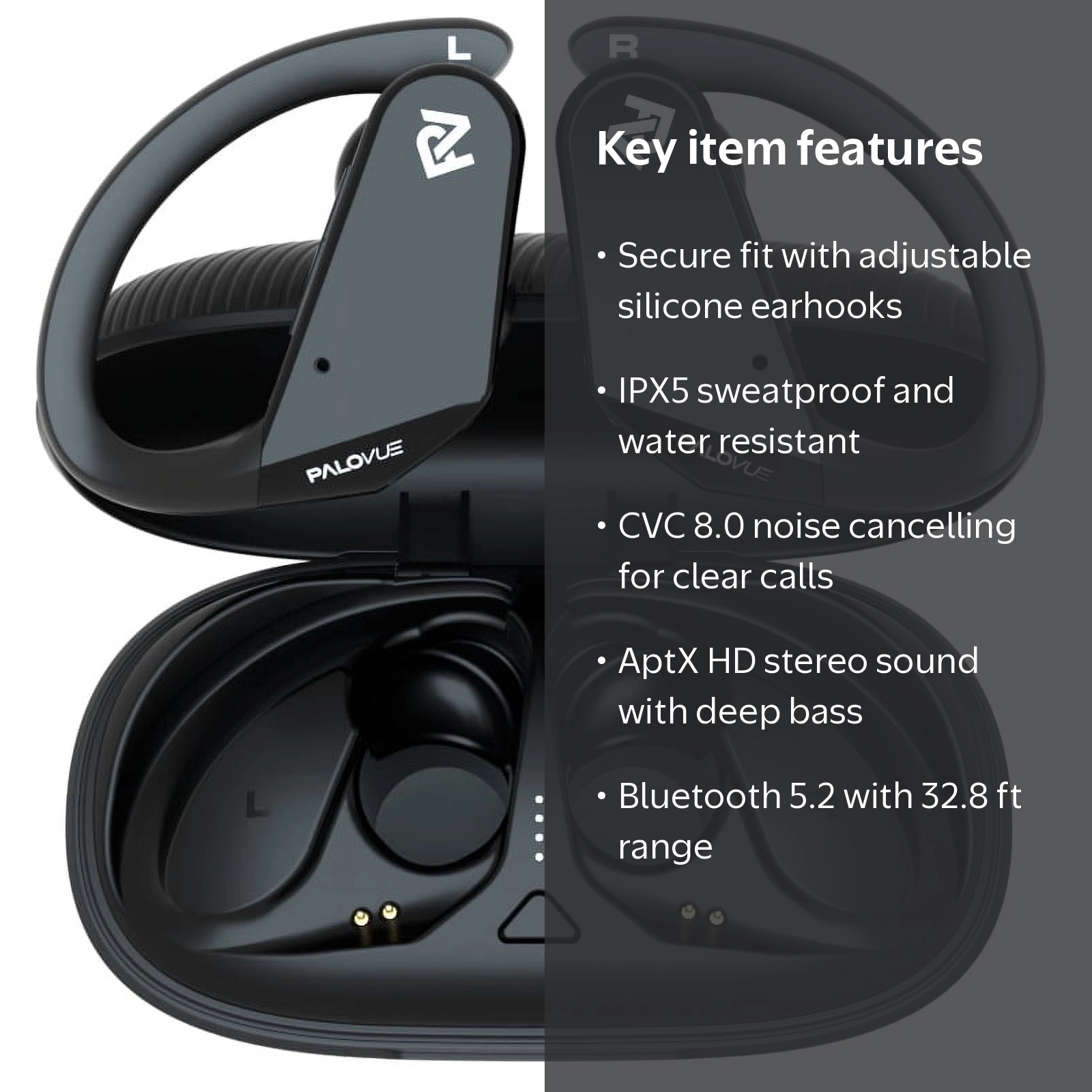 その他 PALOVUE Bluetooth 5.0 PaloVue Wireless Bluetooth 5.2 Earbuds, CVC 8.0 Noise Reduction, 4