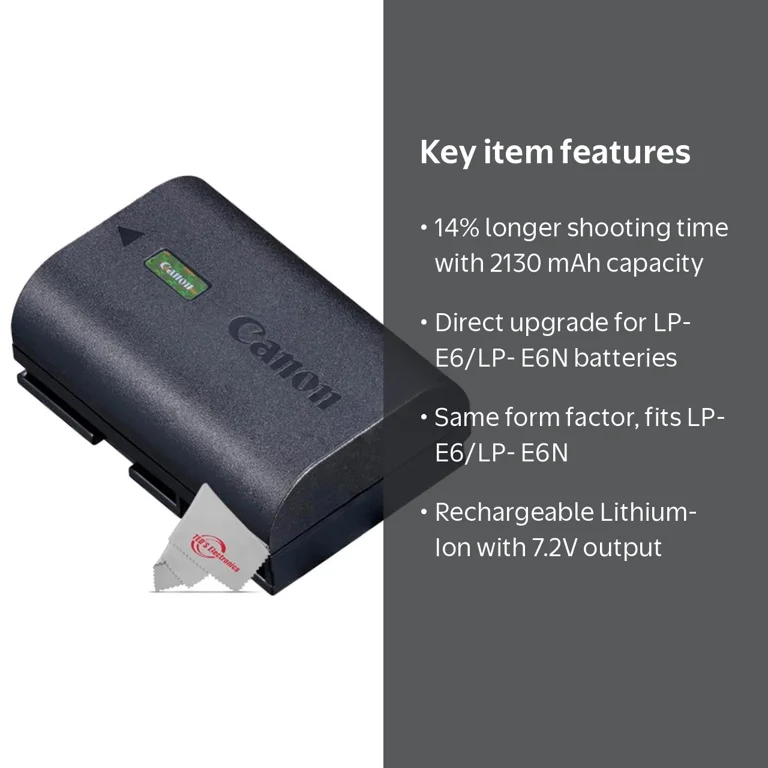 Canon Battery Pack LP-E6NH, Rechargeable Lithium-Ion Battery
