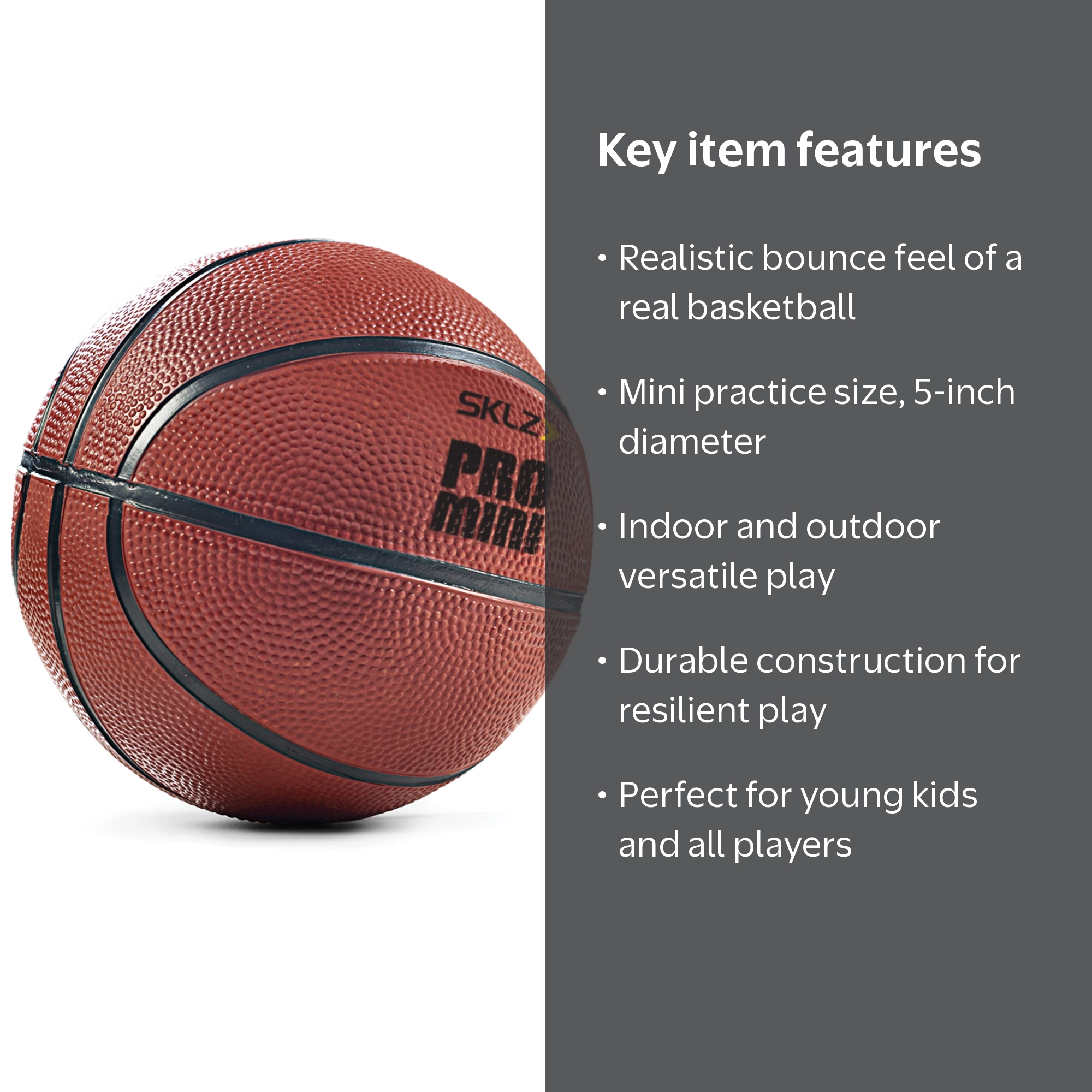 SKLZ Pro Mini Hoop Basketball, 5