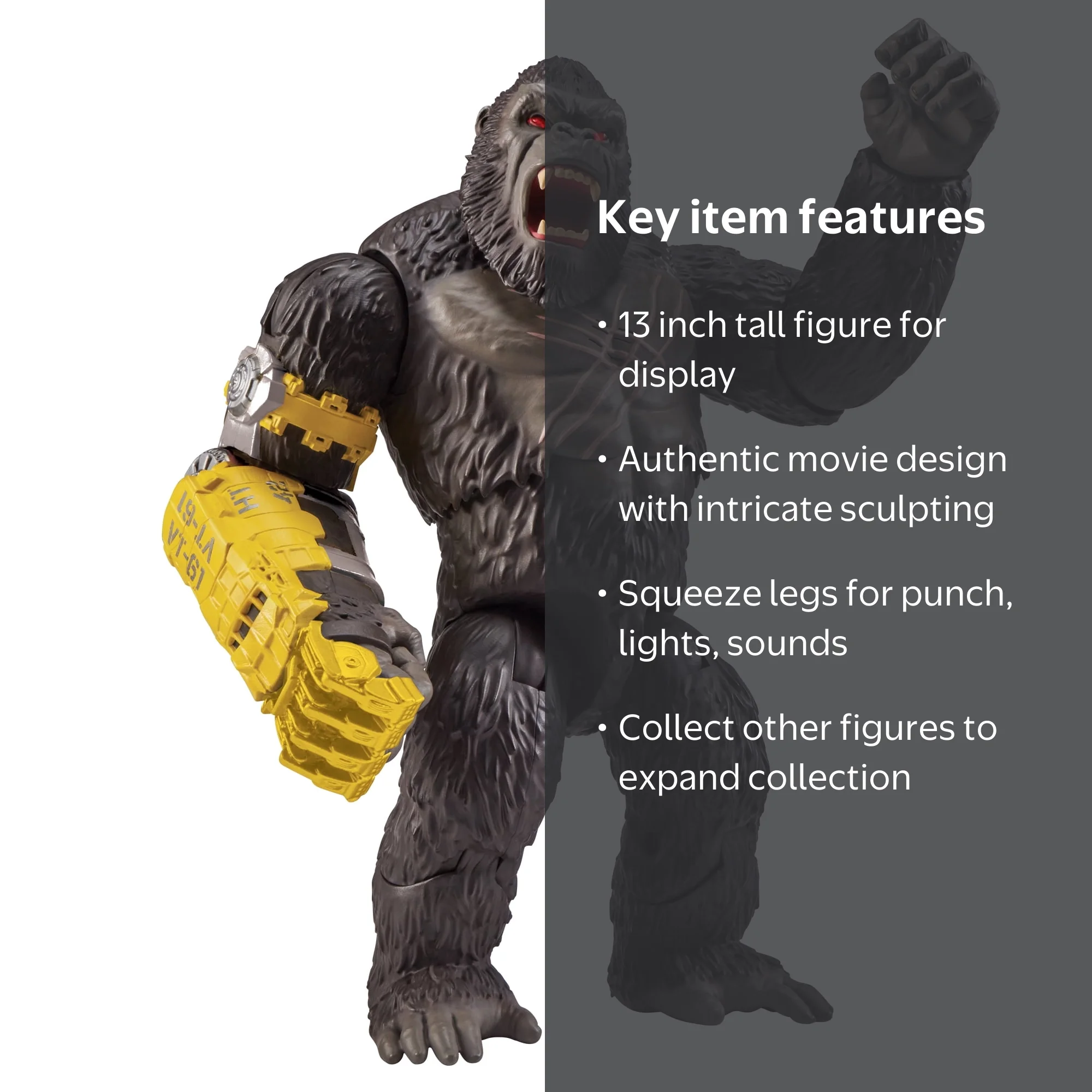 Godzilla x Kong, Mega Deluxe Power Punch Kong Figure, 13