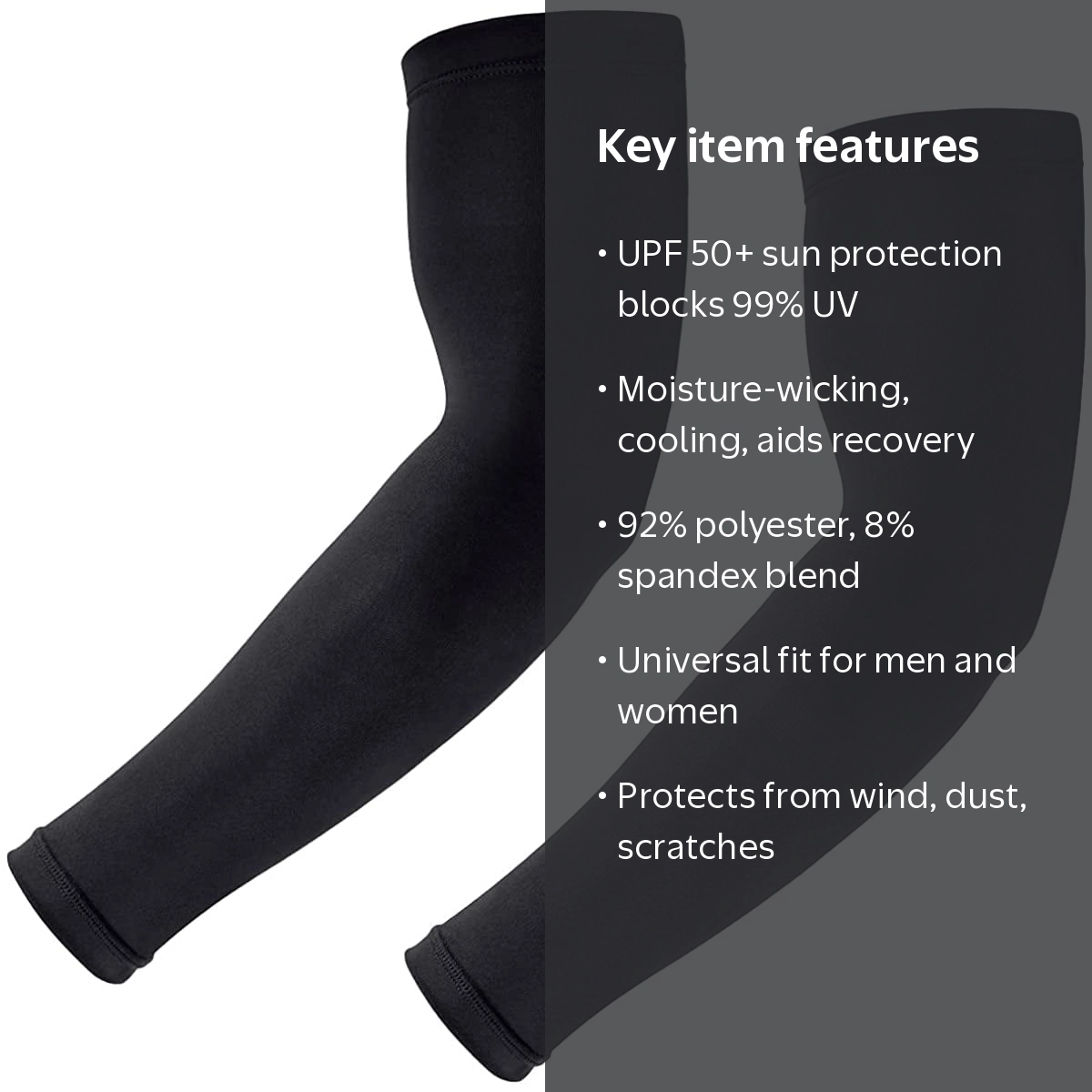 Sherry Unisex Sports Arm Sleeves, UV Protection, Cooling Ice Silk