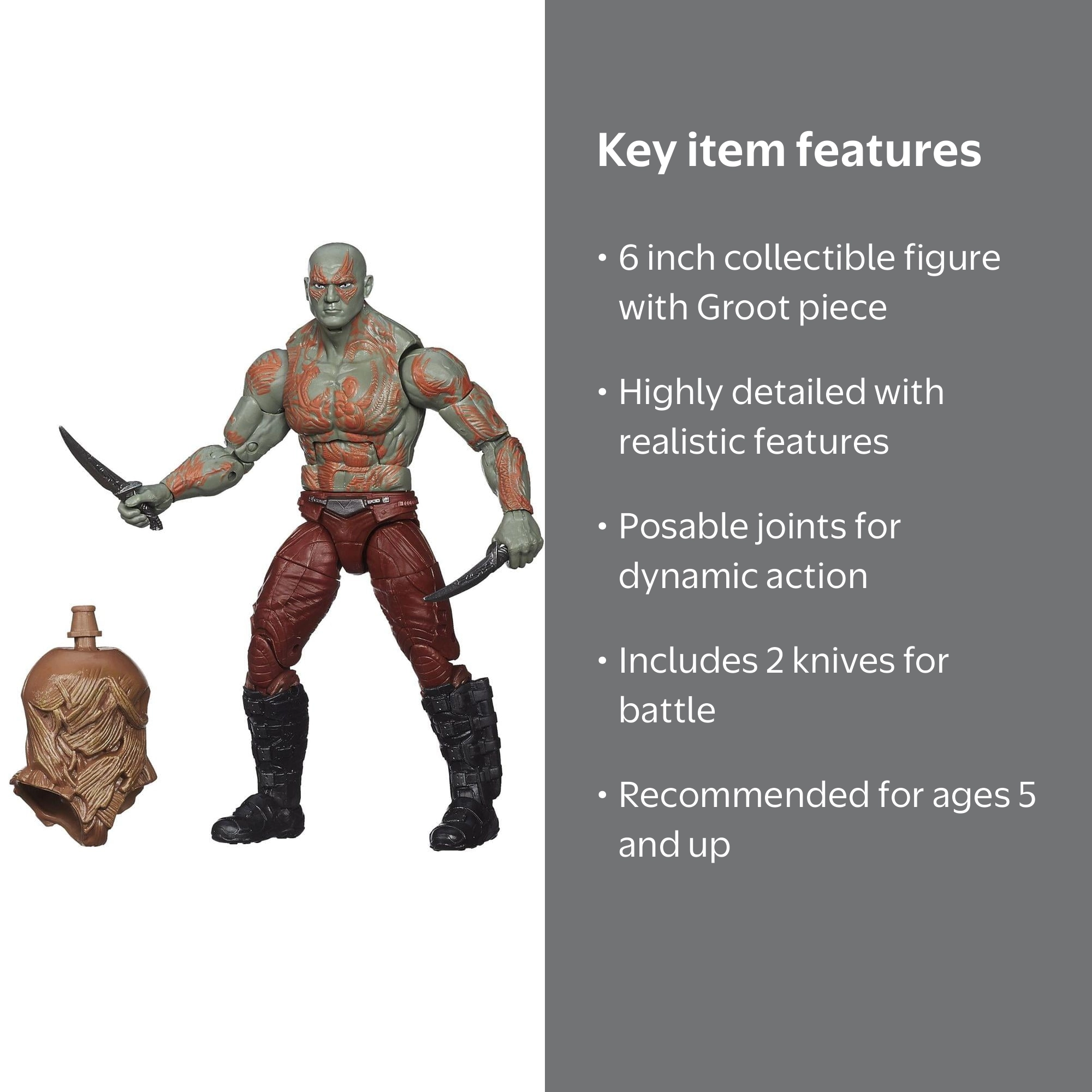 marvel legends guardians of the galaxy drax action figure,6 inch