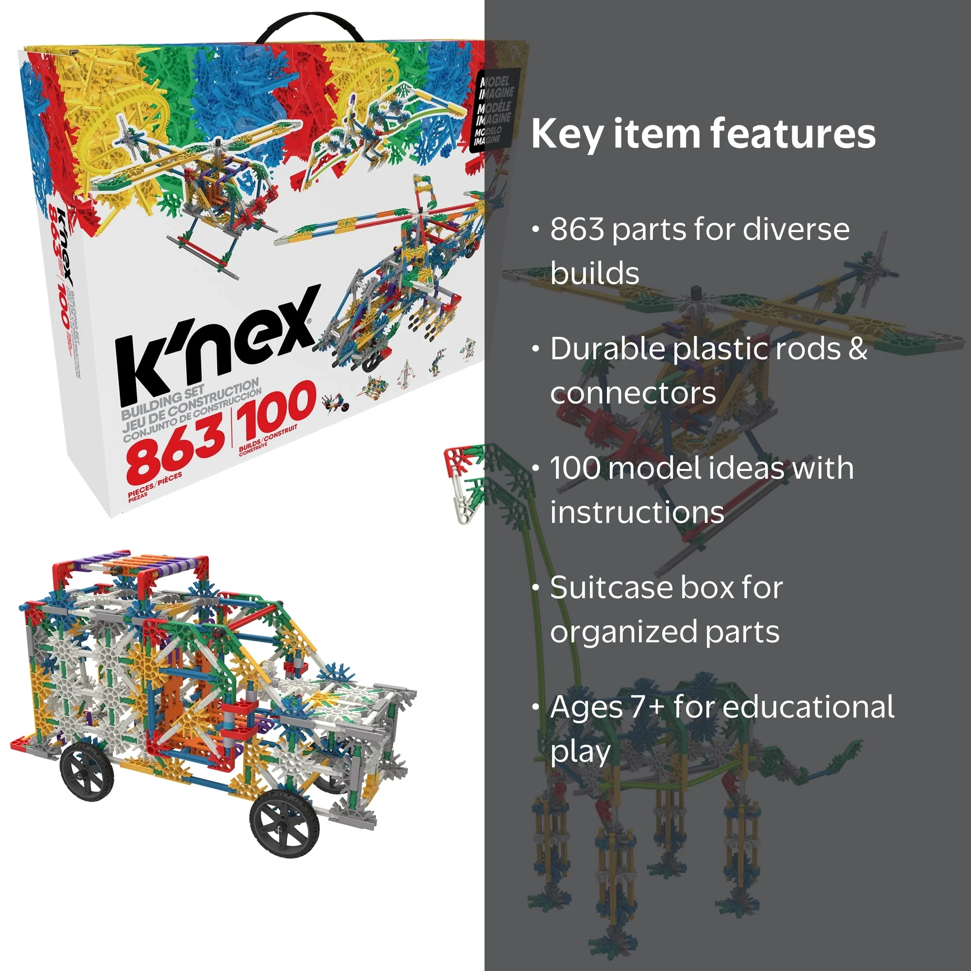 K'NEX Ultimate 100 Model Building Set - Walmart.com