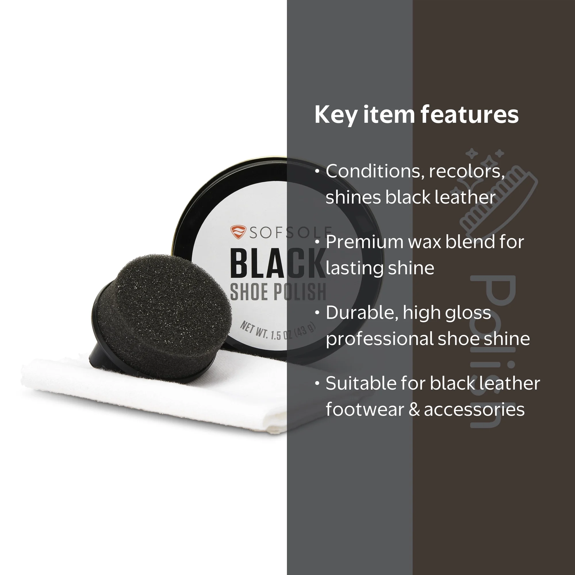 Sof Sole Black Shoe Polish Kit - Walmart.com
