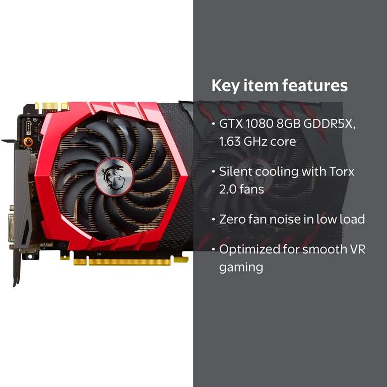 msi geforce gtx 1080 graphic card - 1.63 ghz core - 1.77 ghz boost