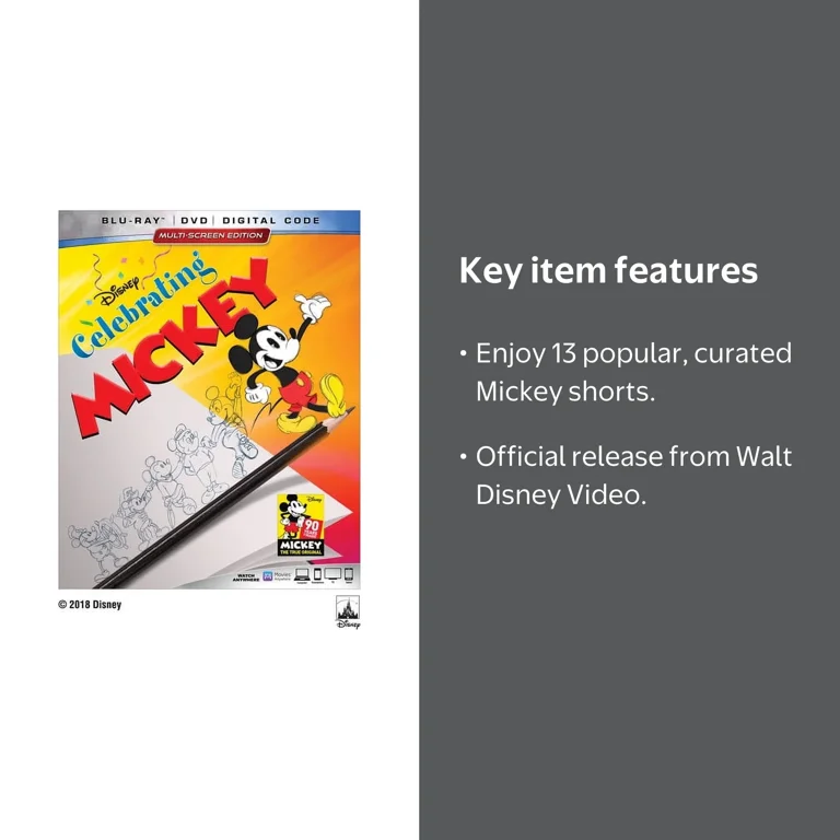 Celebrating Mickey (Blu-ray + DVD + Digital Code) - Walmart.com