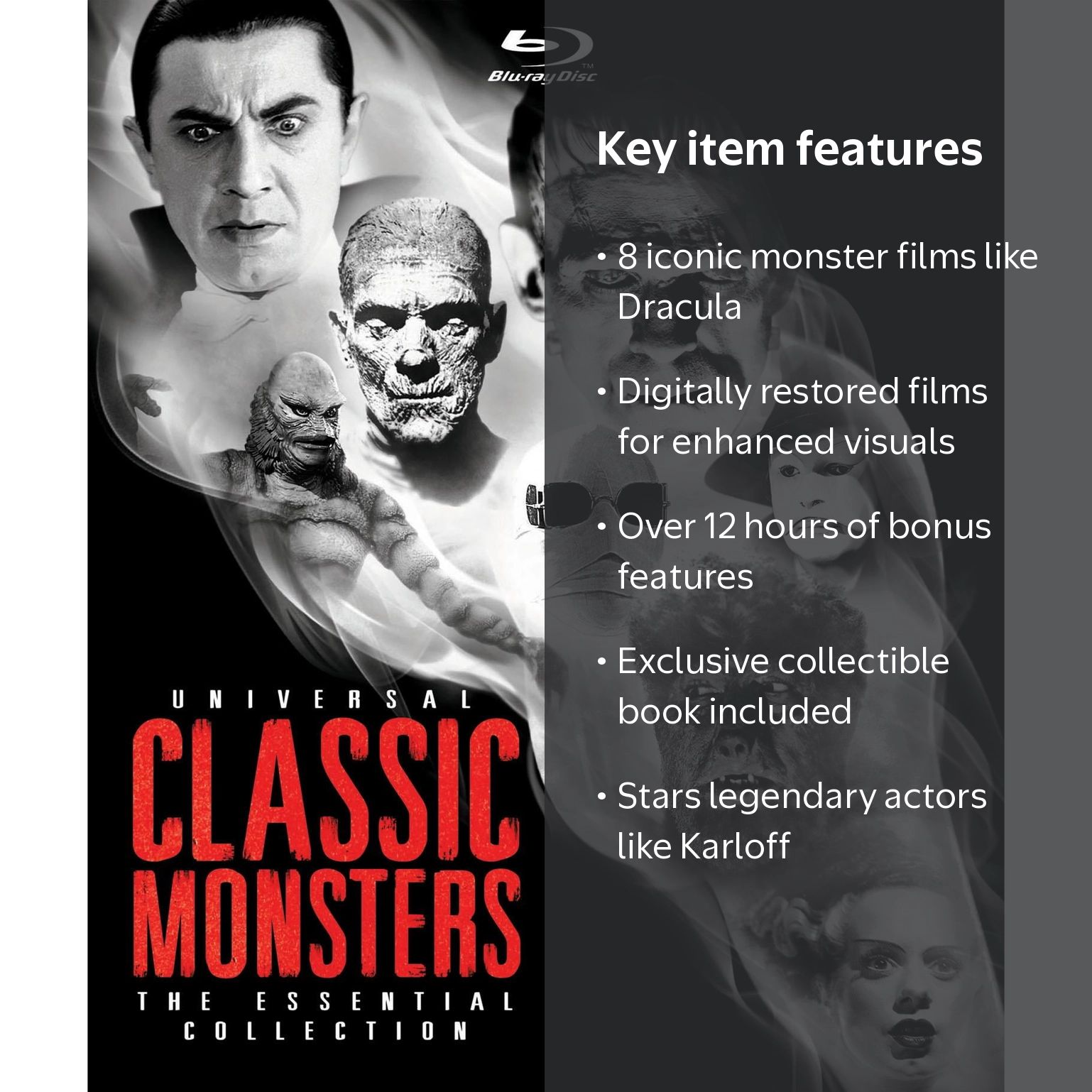 SDS, Universal Classic Monsters, The Essential Collection, Blu-ray