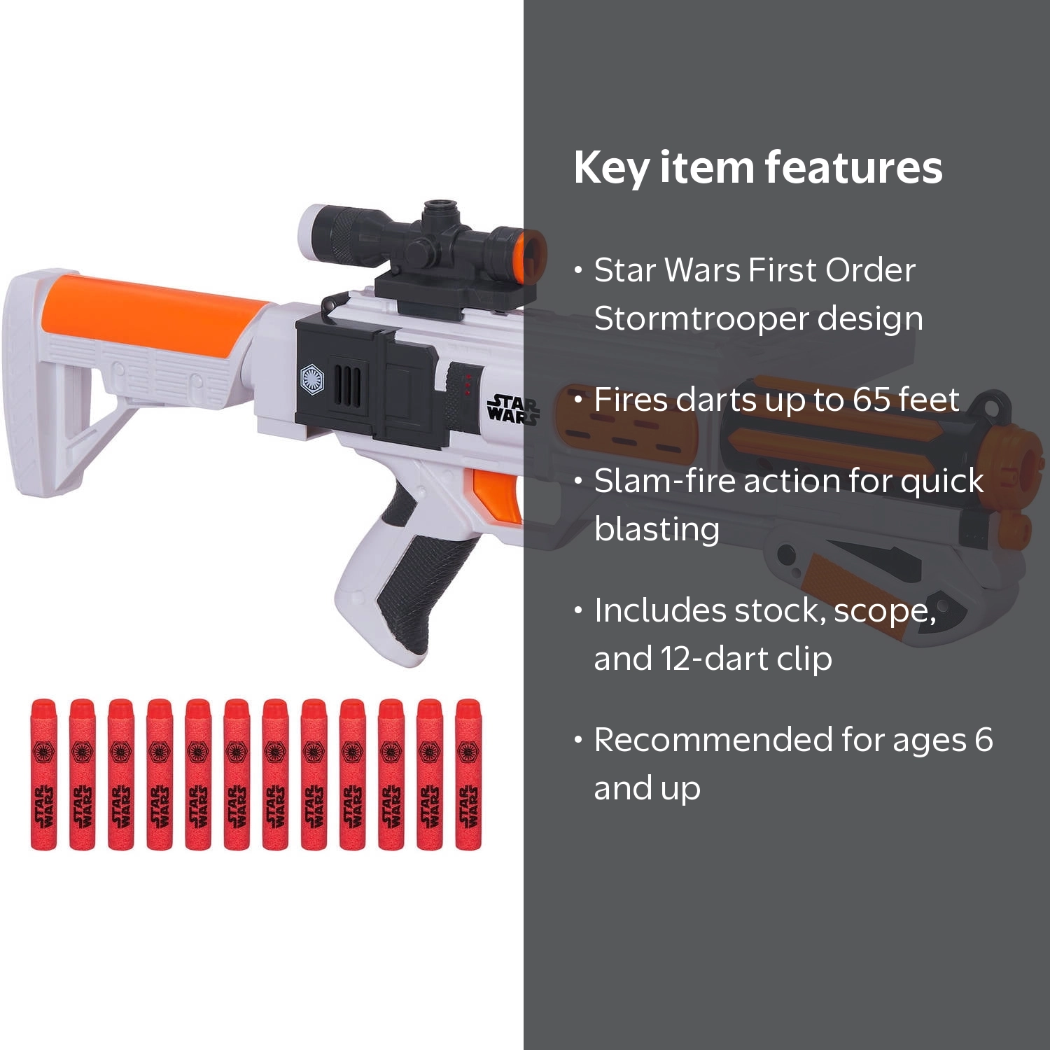 Nerf Star Wars Episode VII First Order Stormtrooper Deluxe Blaster