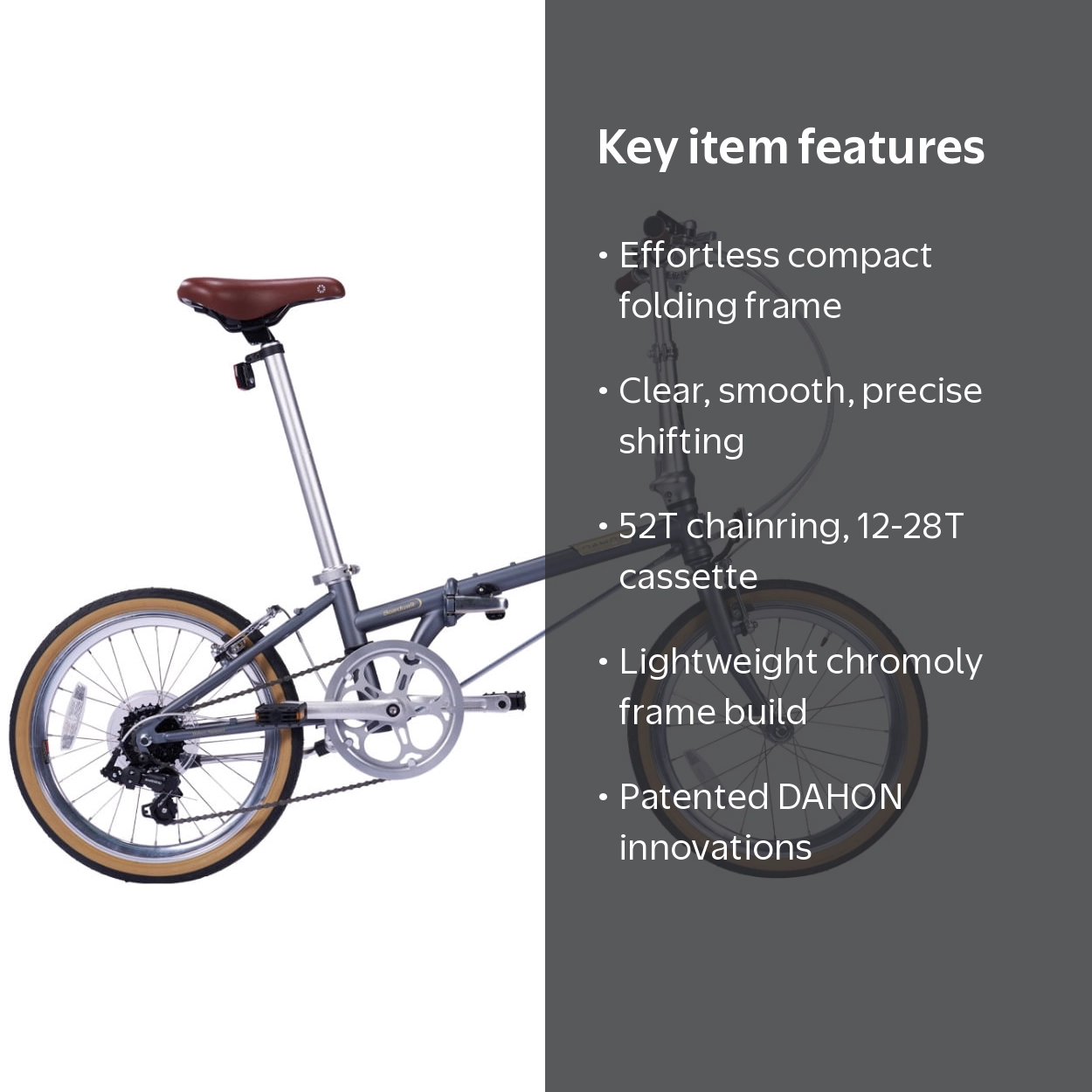 Dahon Boardwalk D7 Folding Bike (Charcoal) - Walmart.com