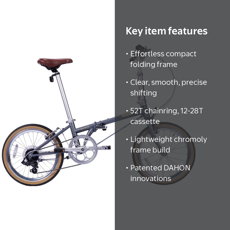 Dahon Boardwalk D7 Folding Bike (Charcoal) - Walmart.com