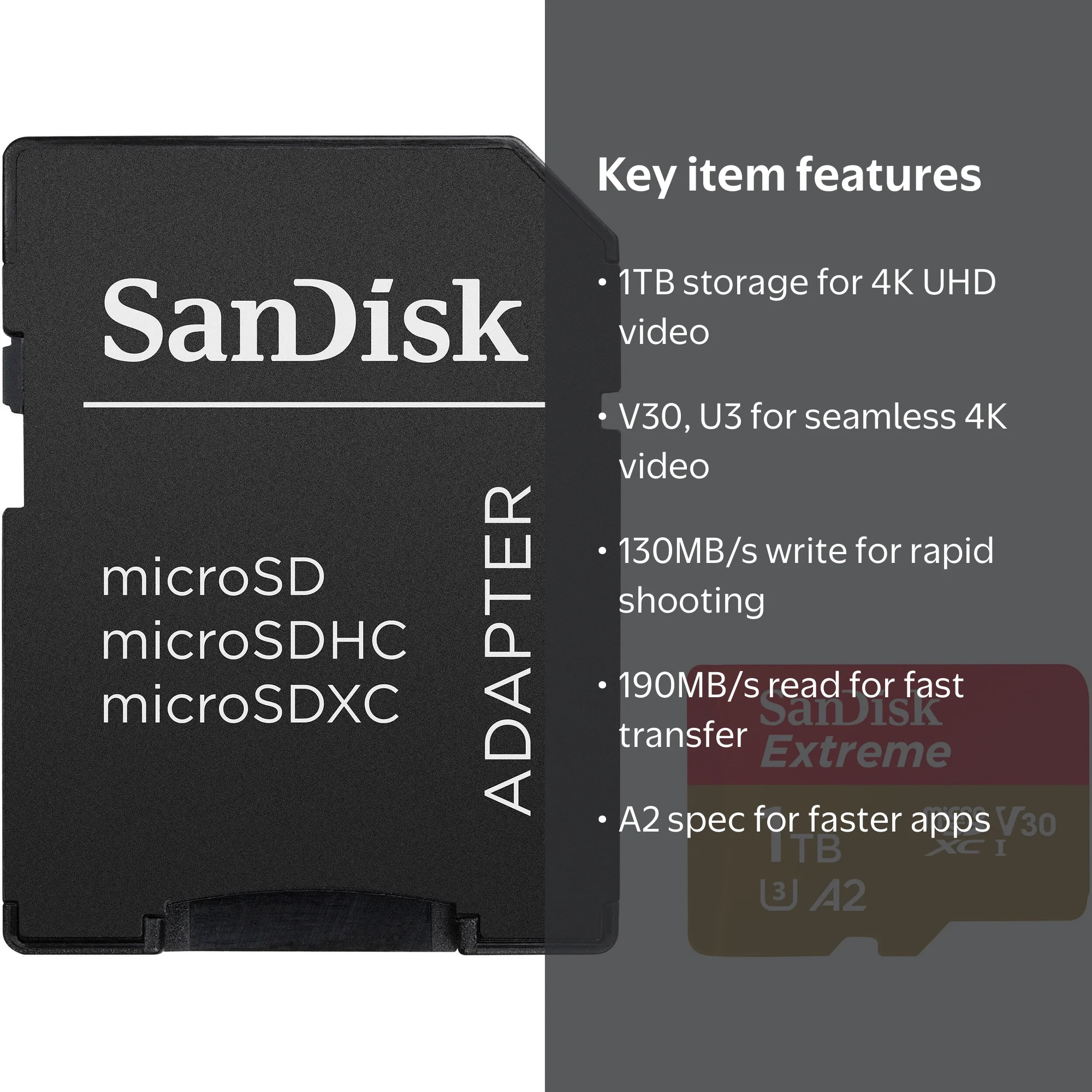 SanDisk 1TB MicroSD Extreme UHS-I, Full HD & 4K Video, Memory Card 