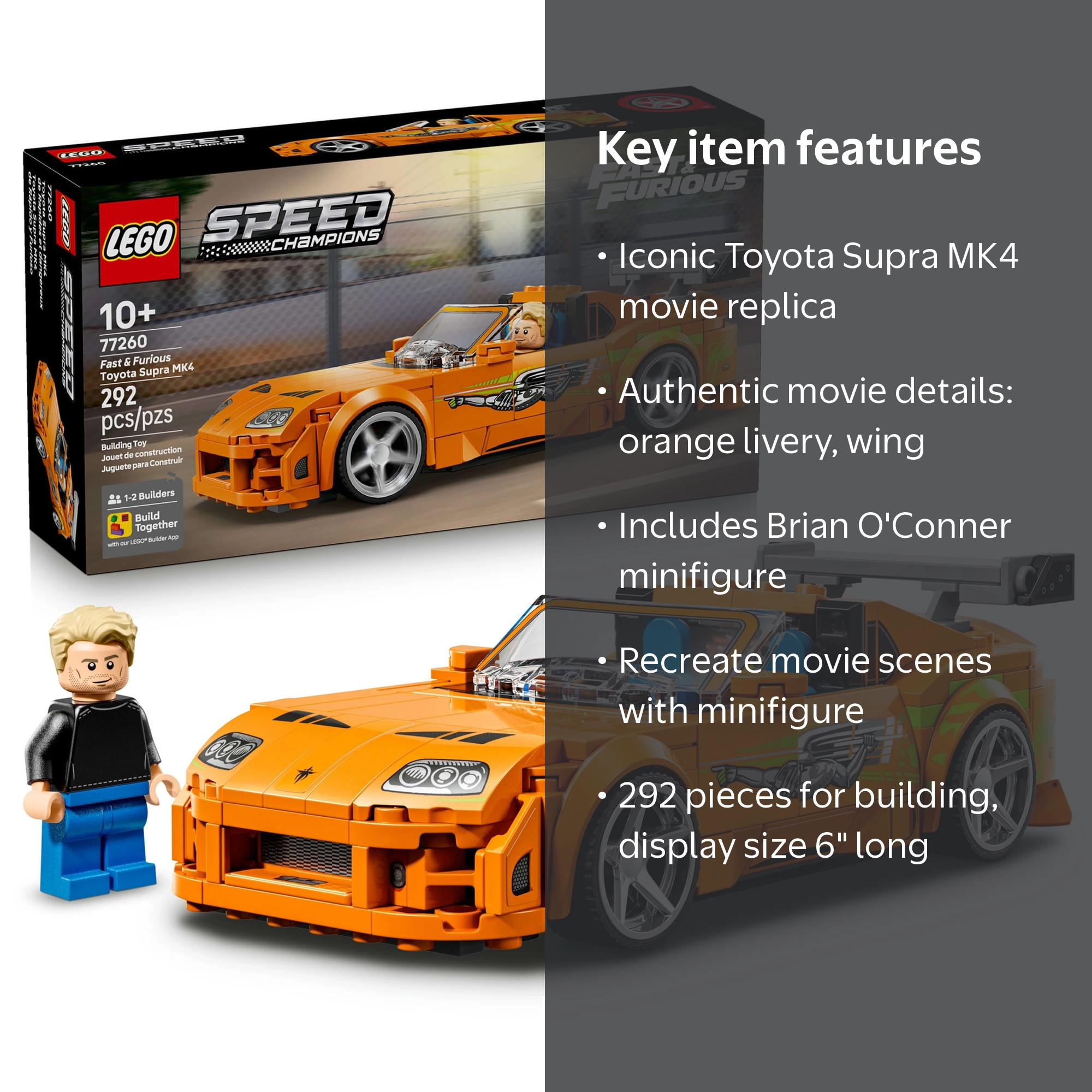 LEGO Speed Champions The Fast and The Furious Toyota Supra MK4