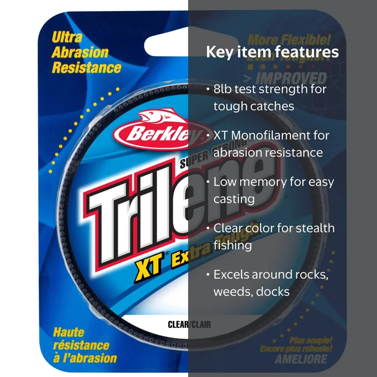 Berkley Trilene XT Monofilament Fishing Line, Clear, 8 lb, 330 yd