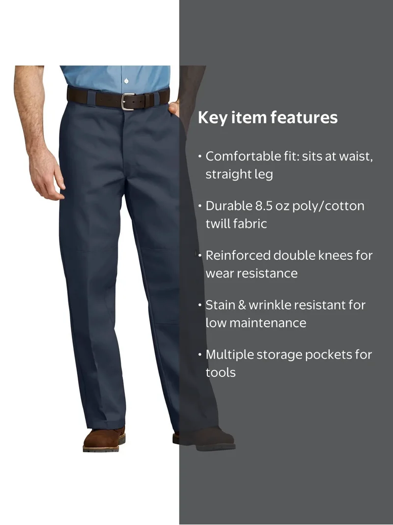 Dickies Durable Straight Leg Men's 85283 Loose Fit Double Knee