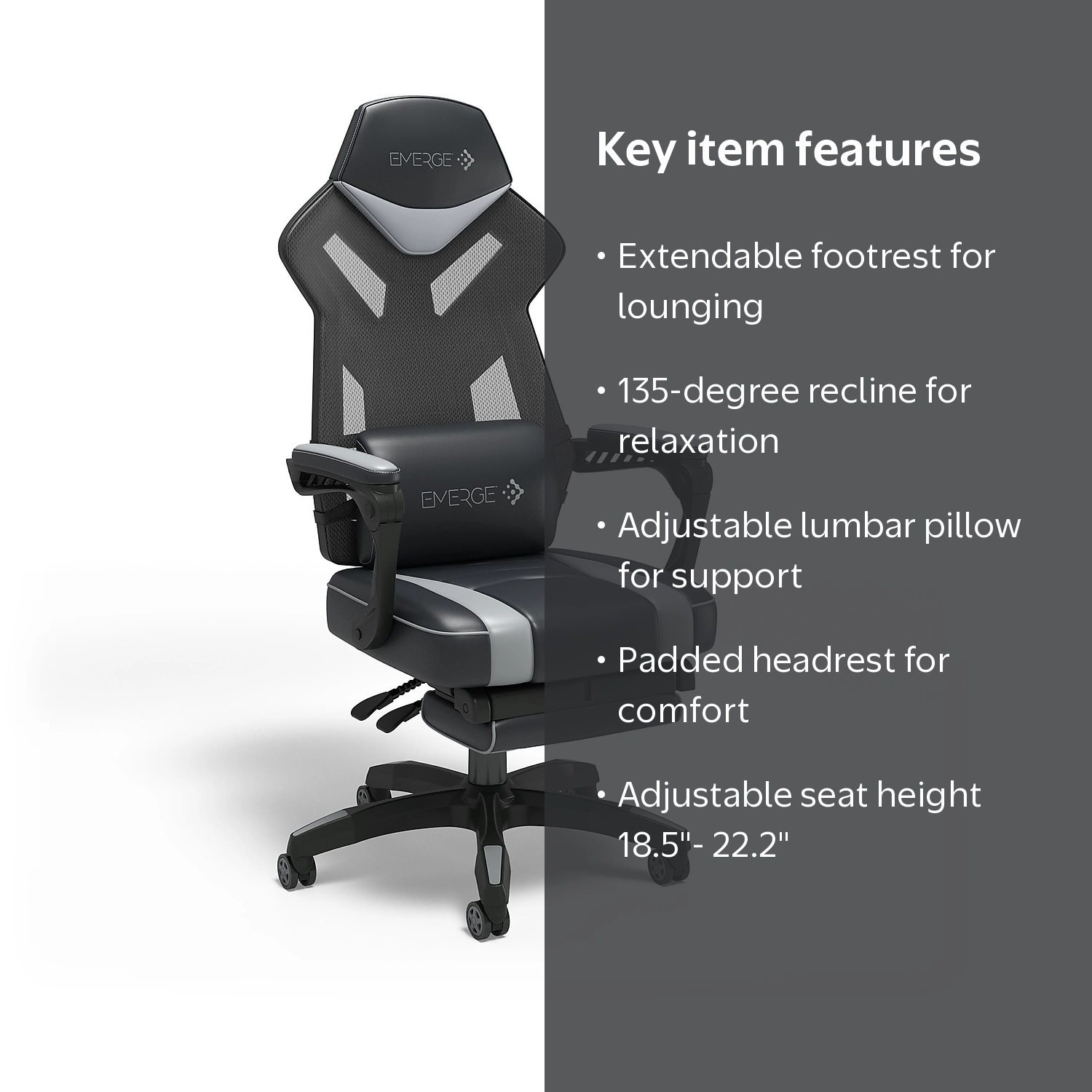 WorkLife Brands, Gaming Chair, Vomax Bonded Leather Model 61364