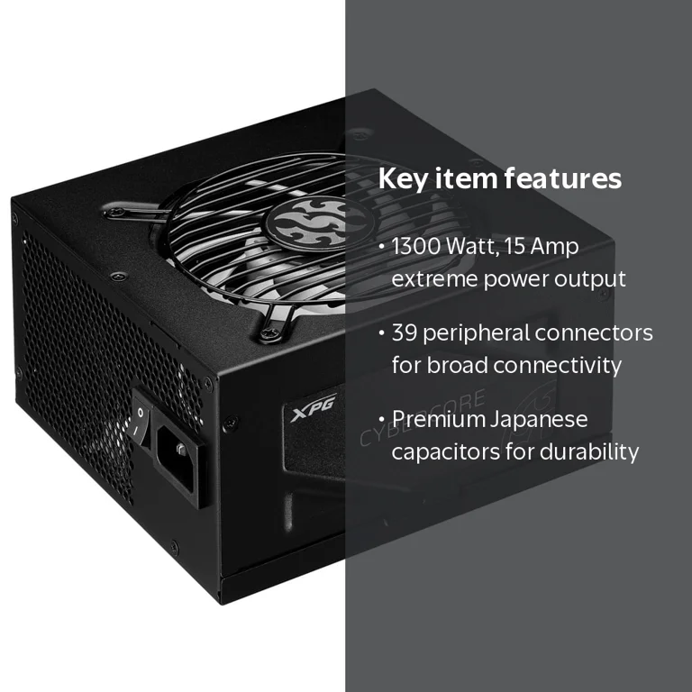 XPG CYBERCORE ATX Modular PSU 1300W 80 Plus Platinum 26 Connectors