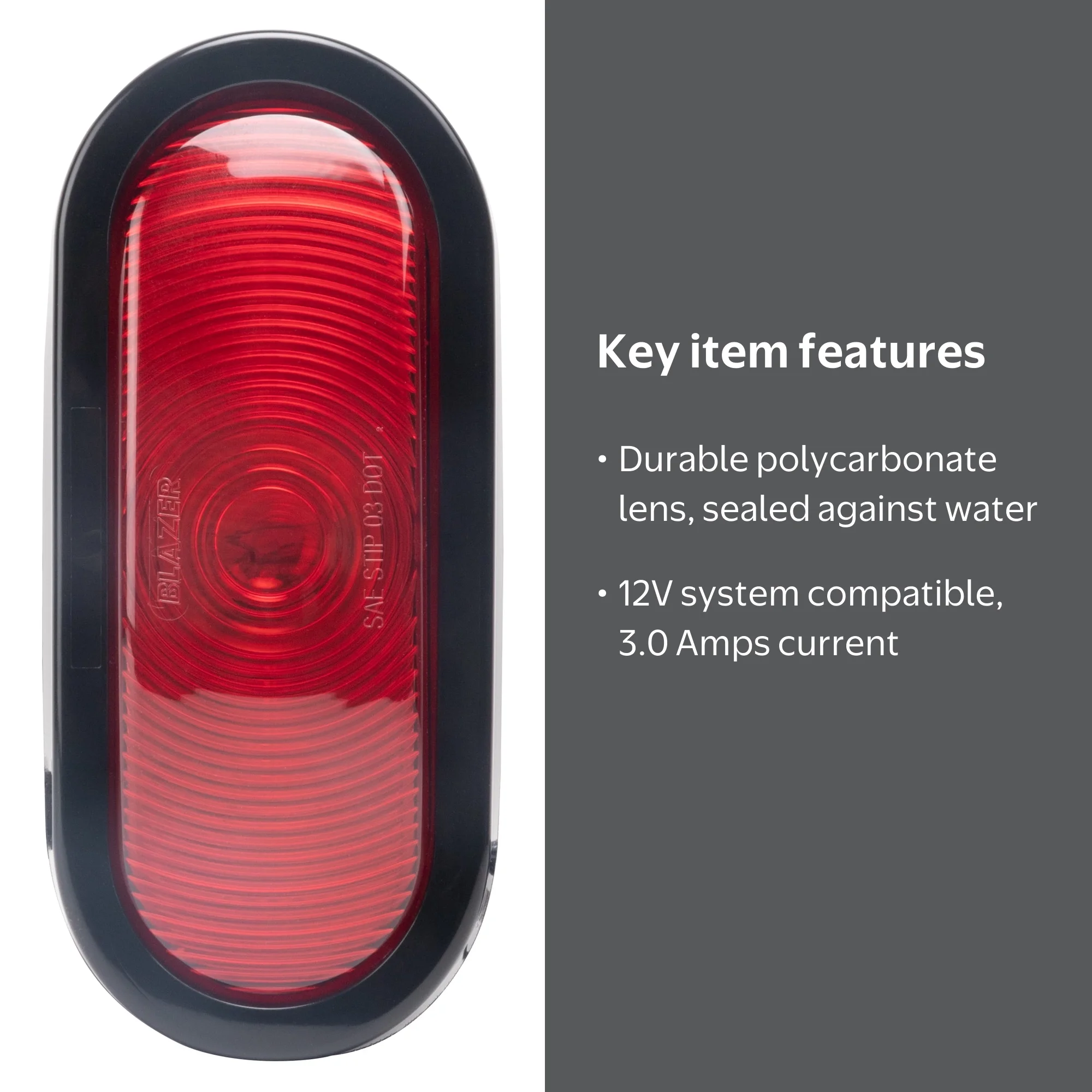 Hopkins Towing Solutions 6in Red Oval Stop-Tail-Turn Light Kit