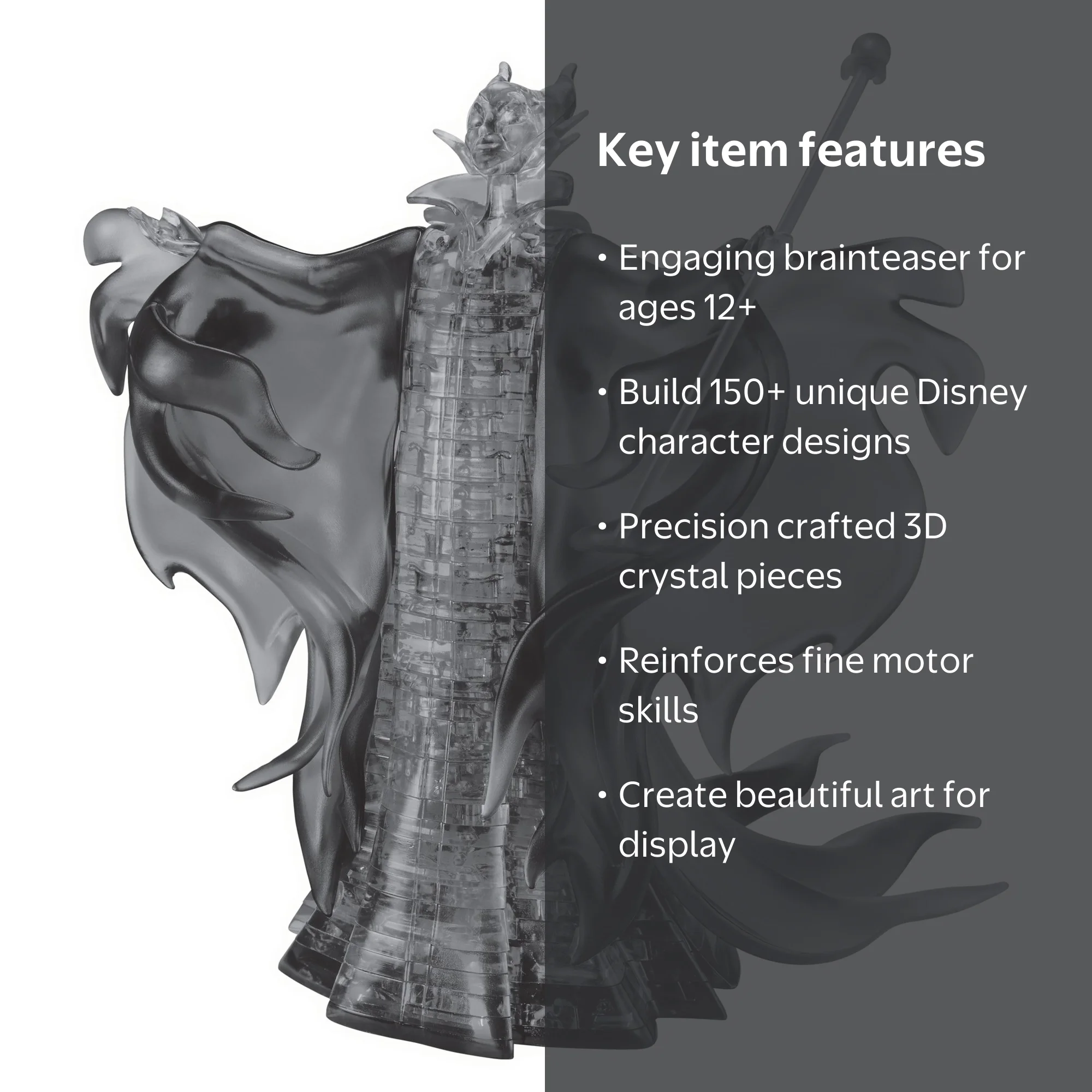 Disney Maleficent Original 3D Crystal Puzzle from BePuzzled, Ages