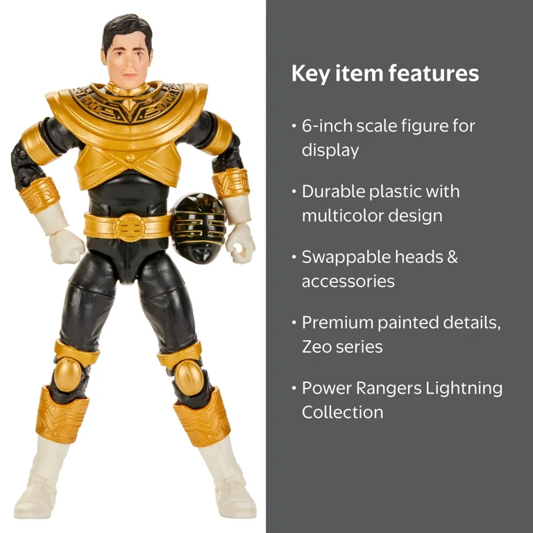 特撮 Power Rangers Lightning Zeo Gold Ranger Power Rangers, Zeo Gold Ranger Action Figure, 15 cm - Walmart.com