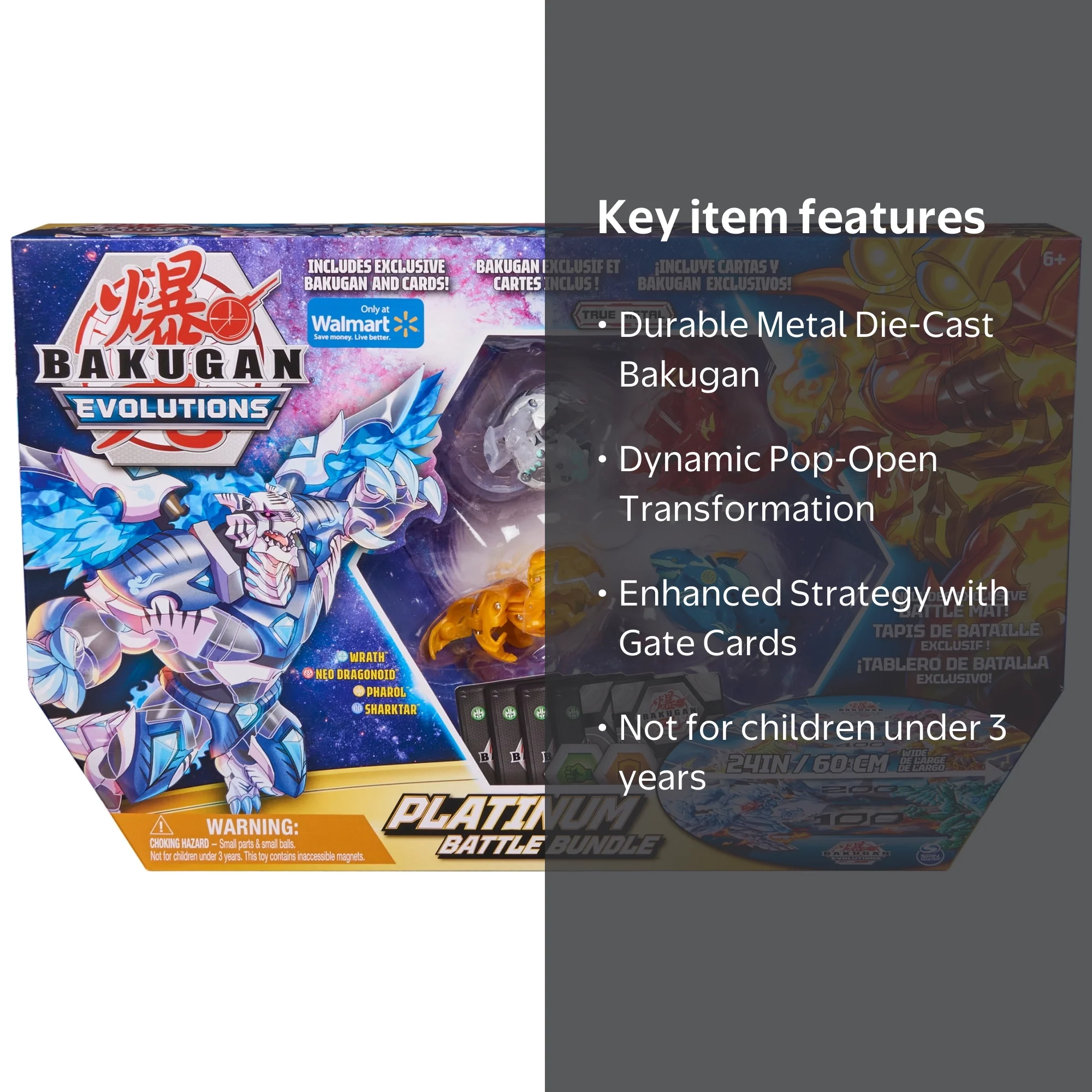 Bakugan Evolutions Platinum Battle Bundle with Metal Toy Dragonoid