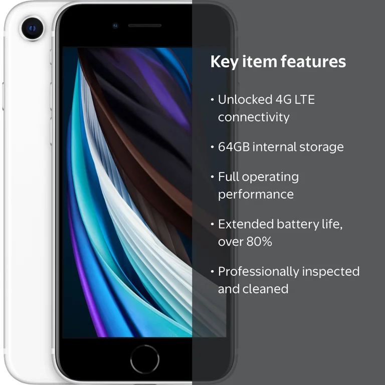 Restored Apple iPhone SE (2nd Generation) - Carrier Unlocked