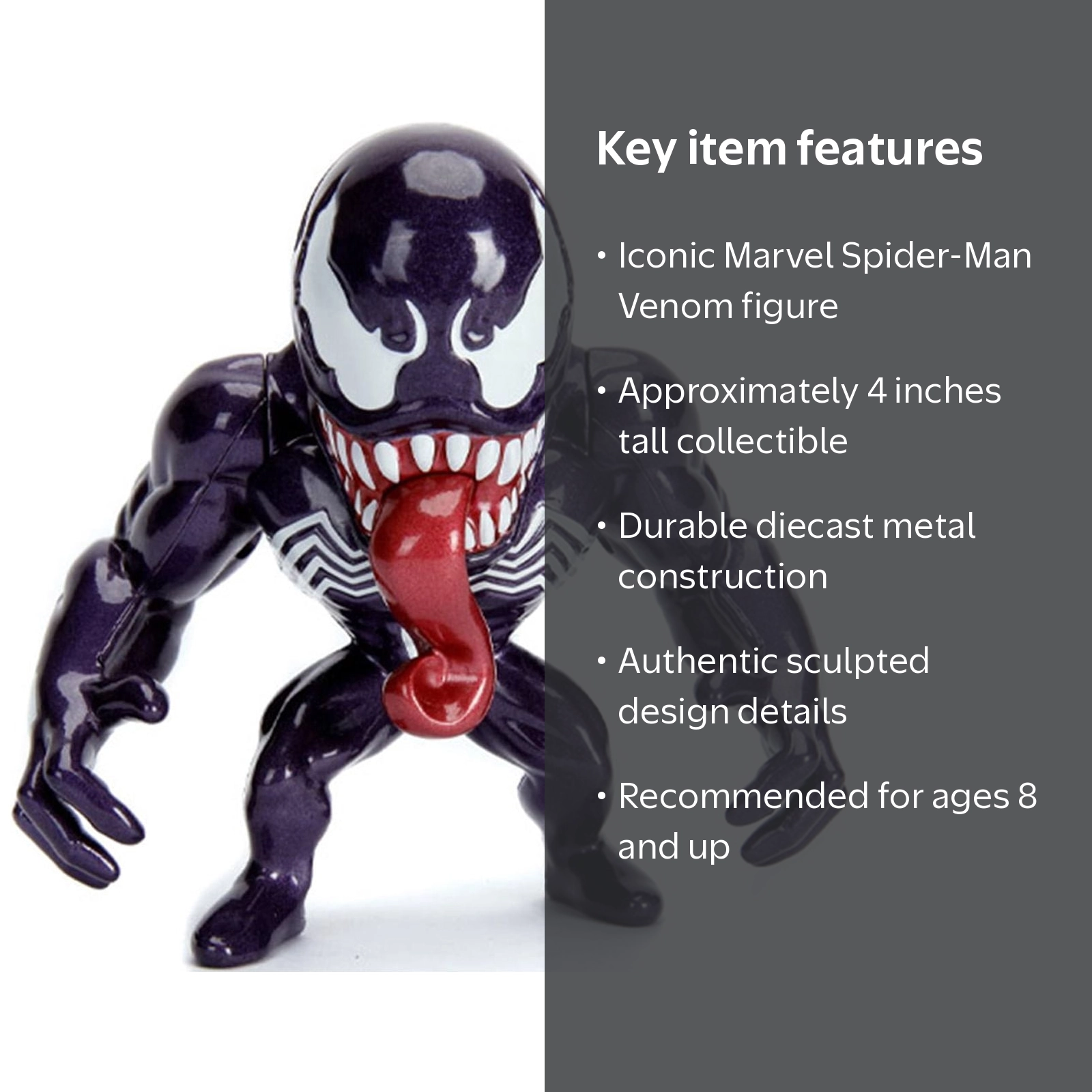 Jada Toys Metalfigs Marvel Spider-Man Ultimate Venom 4 Inch
