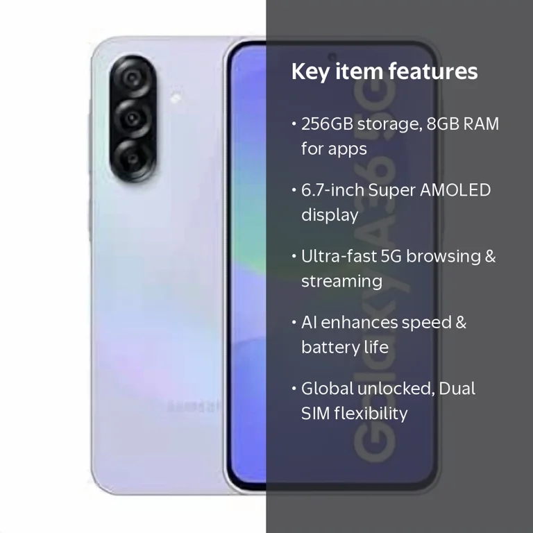 Samsung Galaxy A36 5G AI Global Version, 256GB+8GB RAM, Android