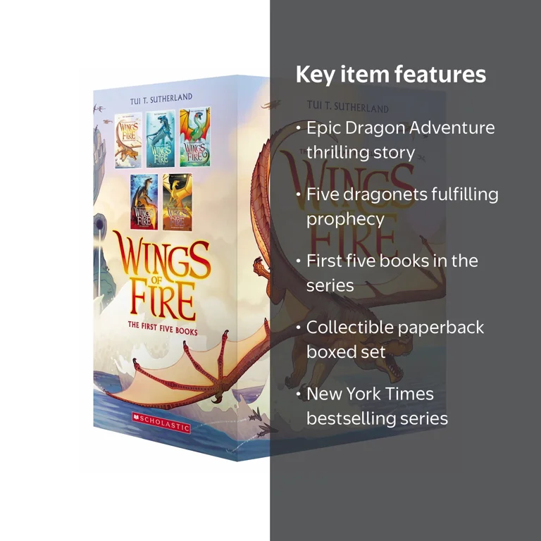 Wings of Fire Boxset, Books 1-5 Hardcover with Five-Book