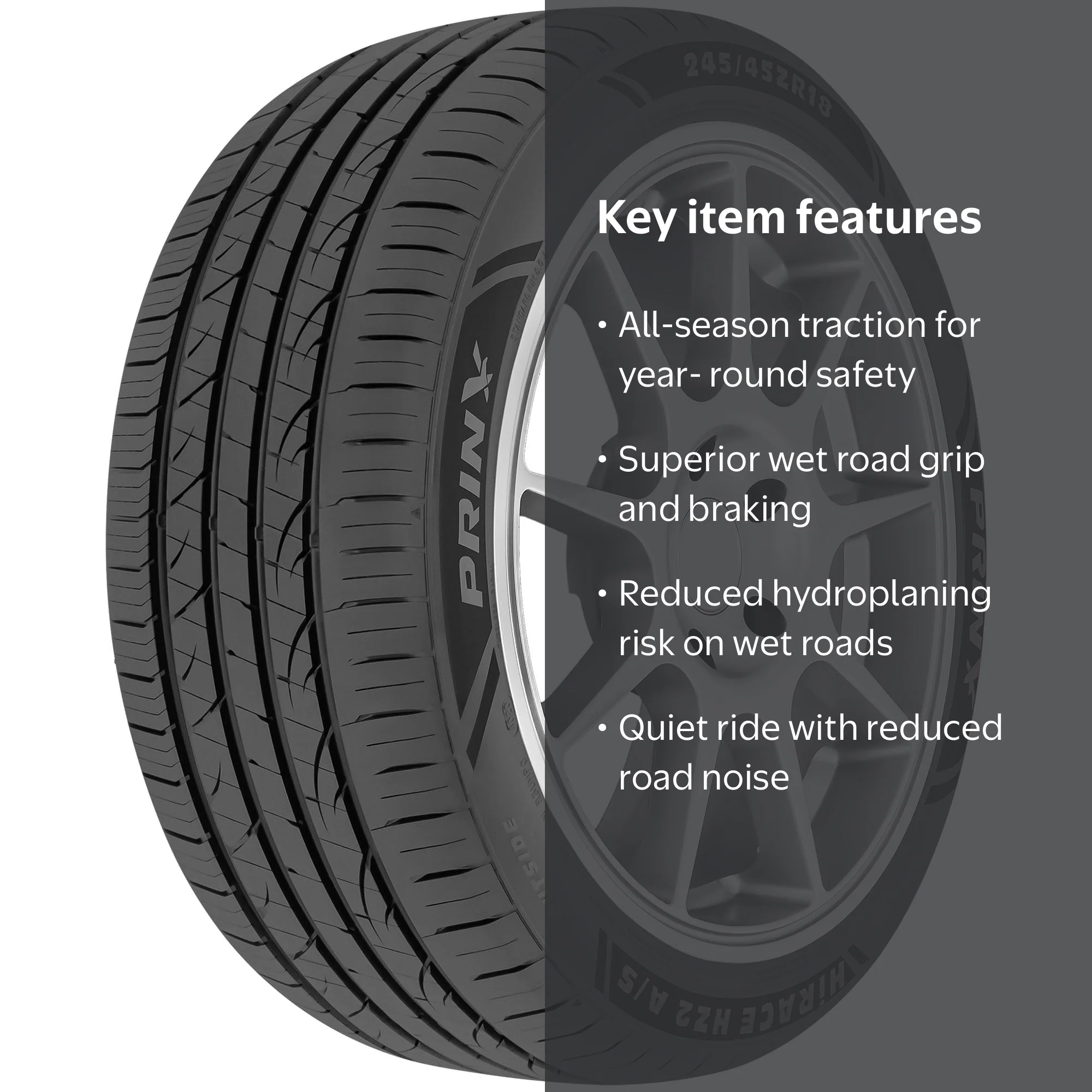 Prinx HiRACE HZ2 A/S UHP All Season Passenger Tire, 215/55R17