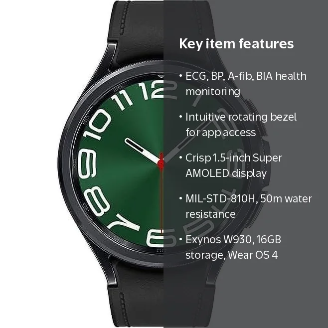 Samsung Galaxy Watch 6 Classic Smartwatch, Bluetooth Fitness