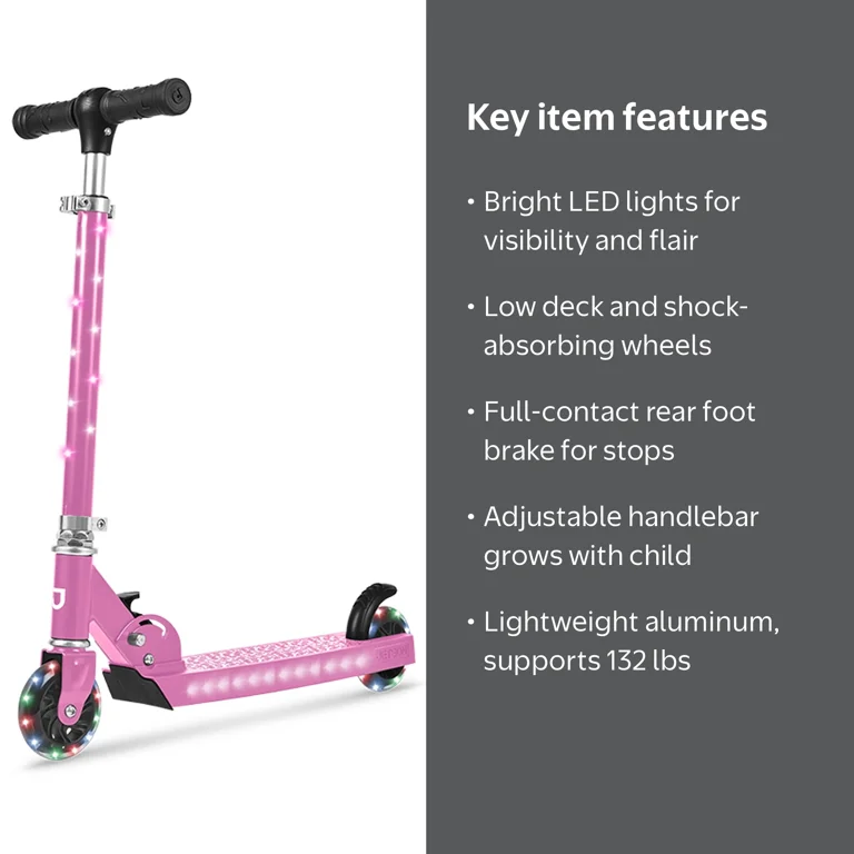 ジャジャービンクス Jetson Jupiter Kick Scooter With LED Lights, Height-Adjustable