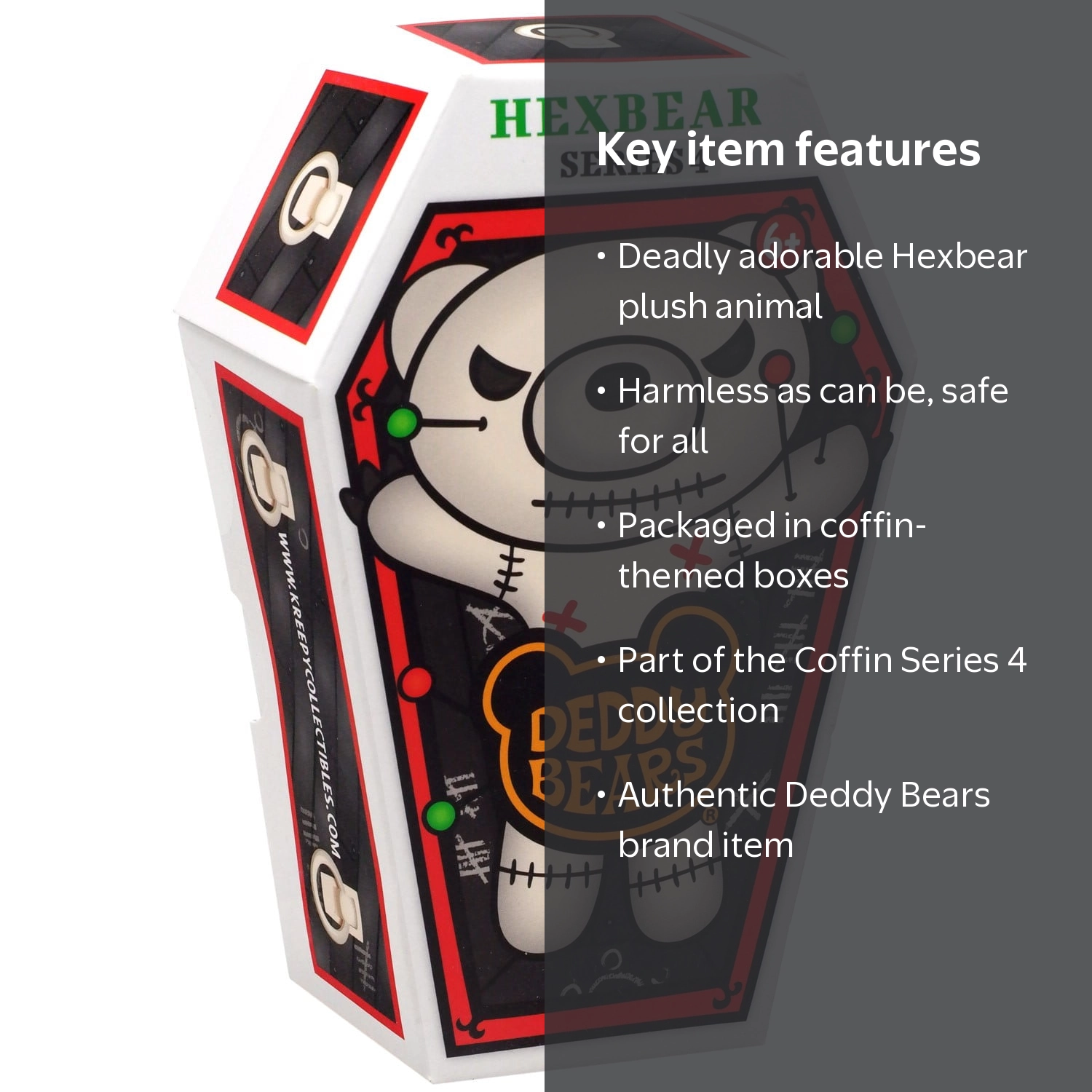 Jolly Bears ヘティ・ディーケン ハンドメイドベア Innov8 Creative Academy, Deddy Bears Coffin Series 4 Hexbear Plush
