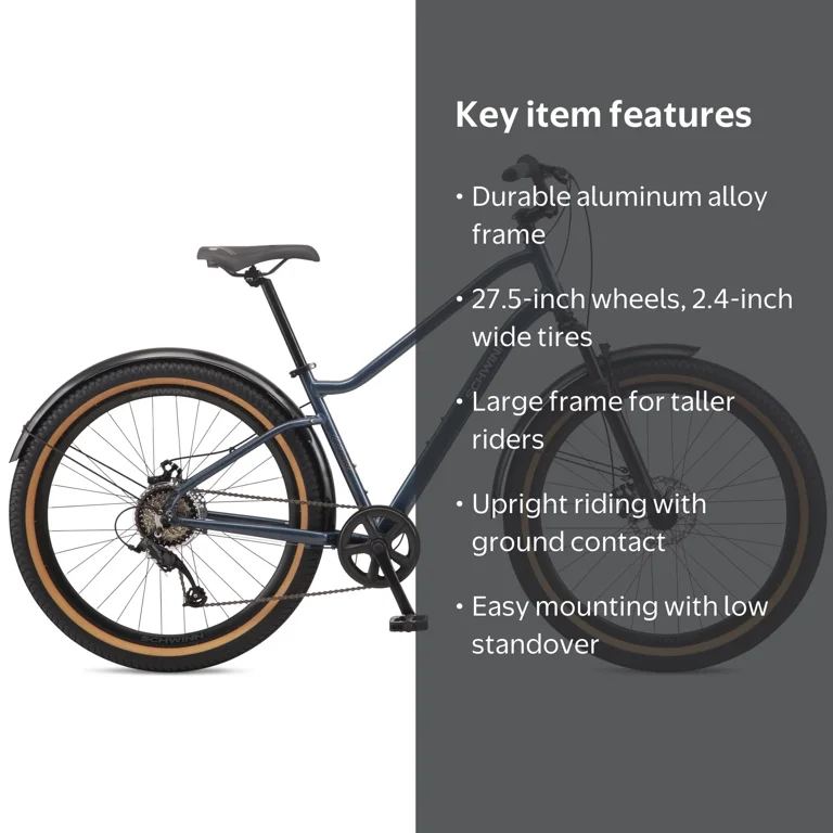 Schwinn, Hybrid Bike, Navy, 27.5 inch wheel, Large frame - Walmart.com