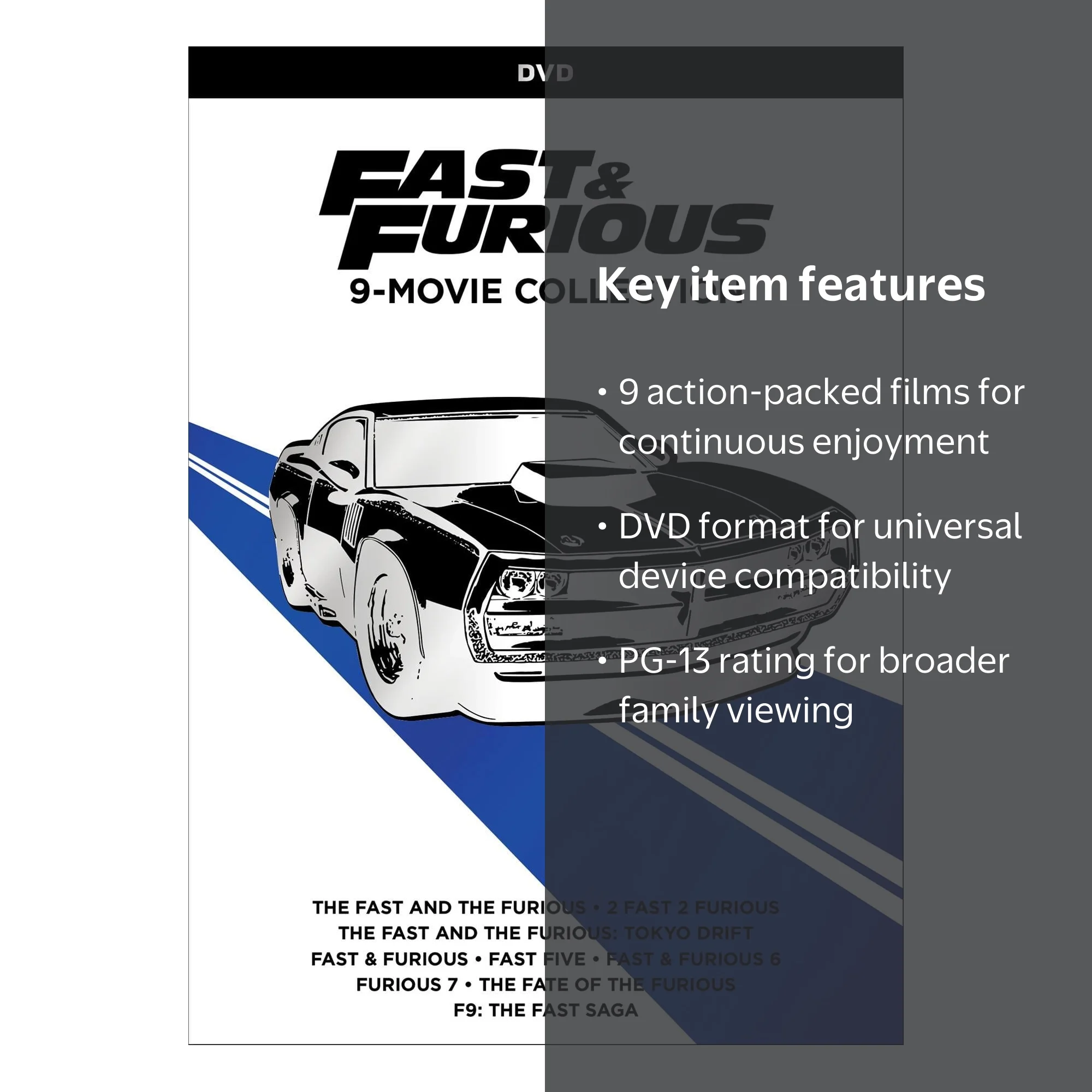 Fast & Furious Nine Saga 9-Movie Collection (DVD) - Walmart.com
