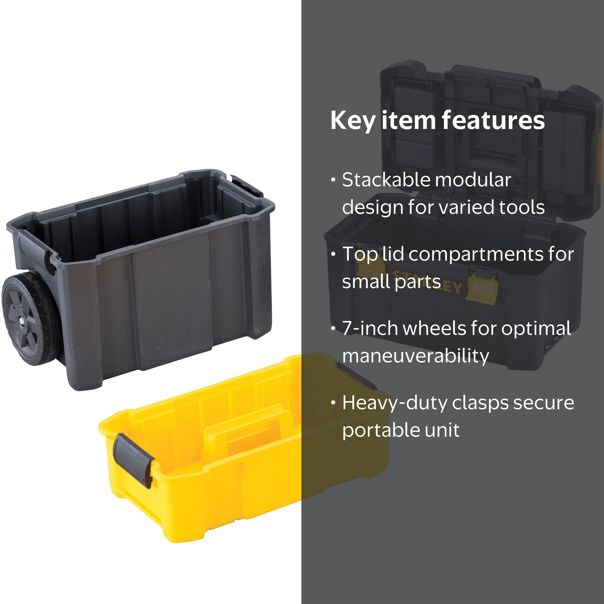 新品　STANLEY 3点セット Stanley Essential 3-in-1 Mobile Storage Rolling Toolbox STST18631