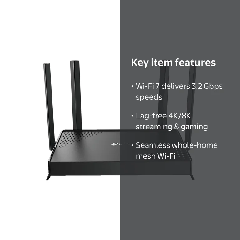 TP-Link Dual-band BE3200 Wi-Fi 7 Router with dual Gigabit Ports