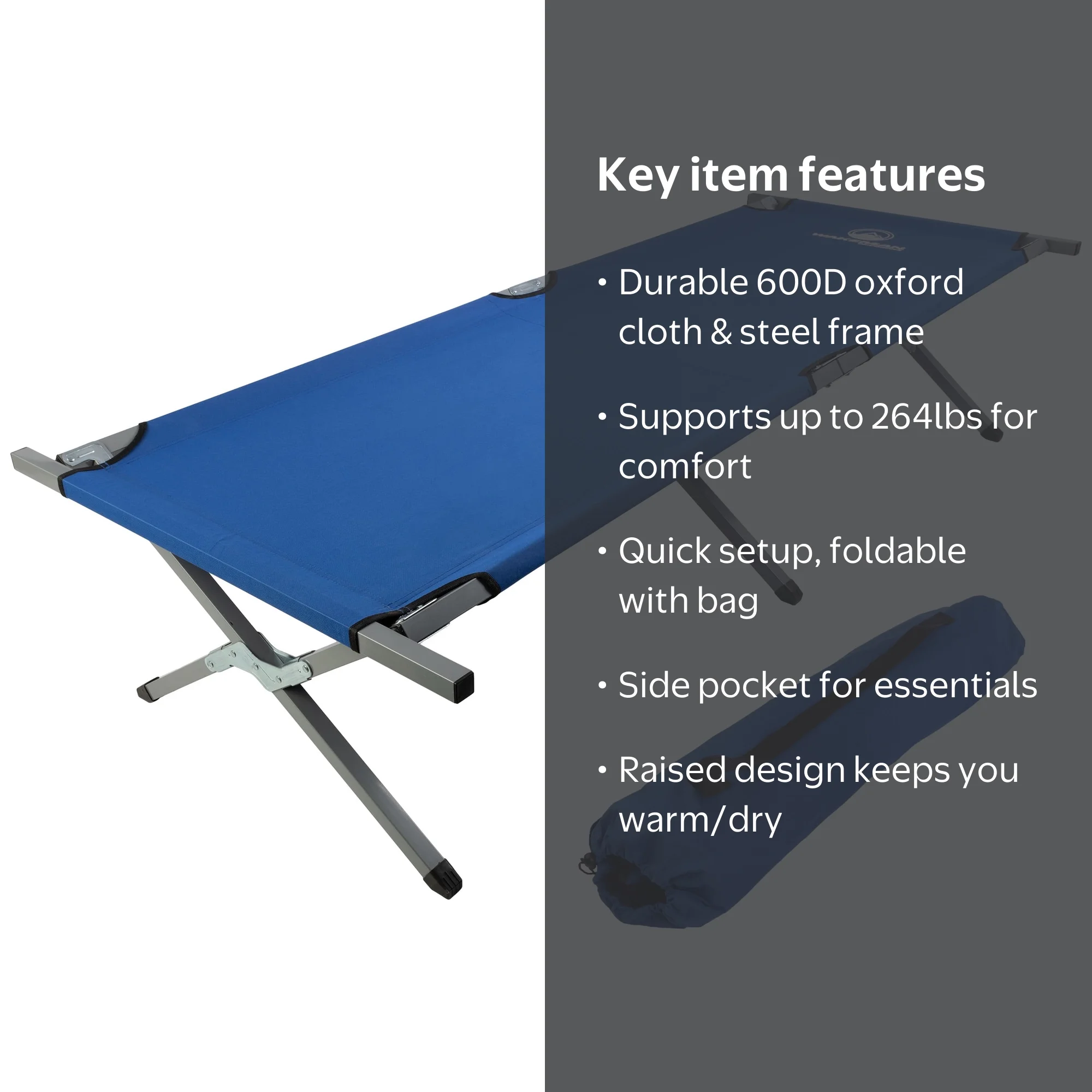 Wakeman, Camping Cot, 74.5