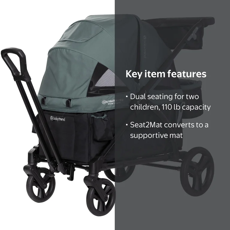 bugaboo black Kangaroo 2-in-1 Tandem Stroller half shell helmet COLOR:SPRUCE Flexible Mechanic Work Light, The Bugaboo Fox 5