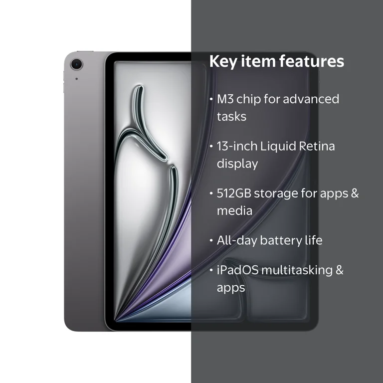 2025 Apple 13-inch iPad Air M3, Built for Apple Intelligence, Wi