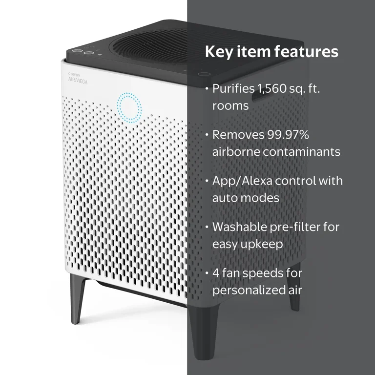 Coway, Airmega 400S, HEPA Filter, Smart Home Whole Room Air