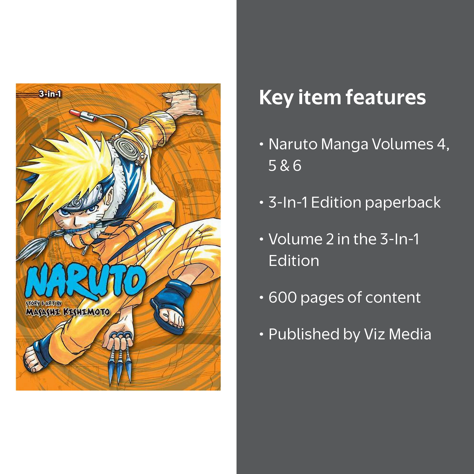 Masashi Kishimoto, Manga Book, Vol. 2, Includes Vols. 4, 5 & 6