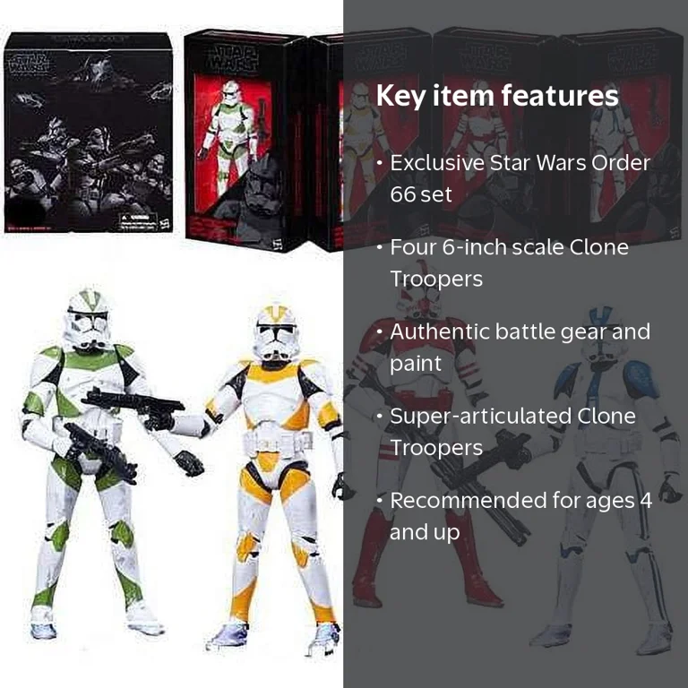 Star Wars, Action Figure, Clone Troopers of Order 66 4-Pack