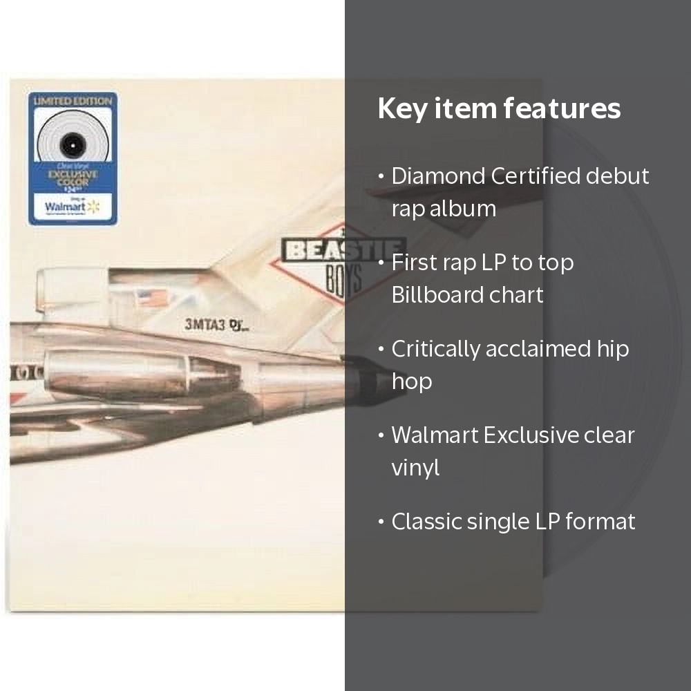 Beastie Boys, Licensed to Ill, Walmart Exclusive, Clear Vinyl LP