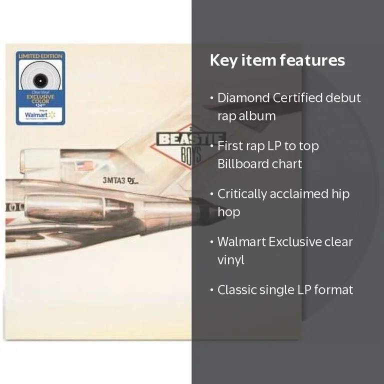 Beastie Boys, Licensed to Ill, Walmart Exclusive, Clear Vinyl LP
