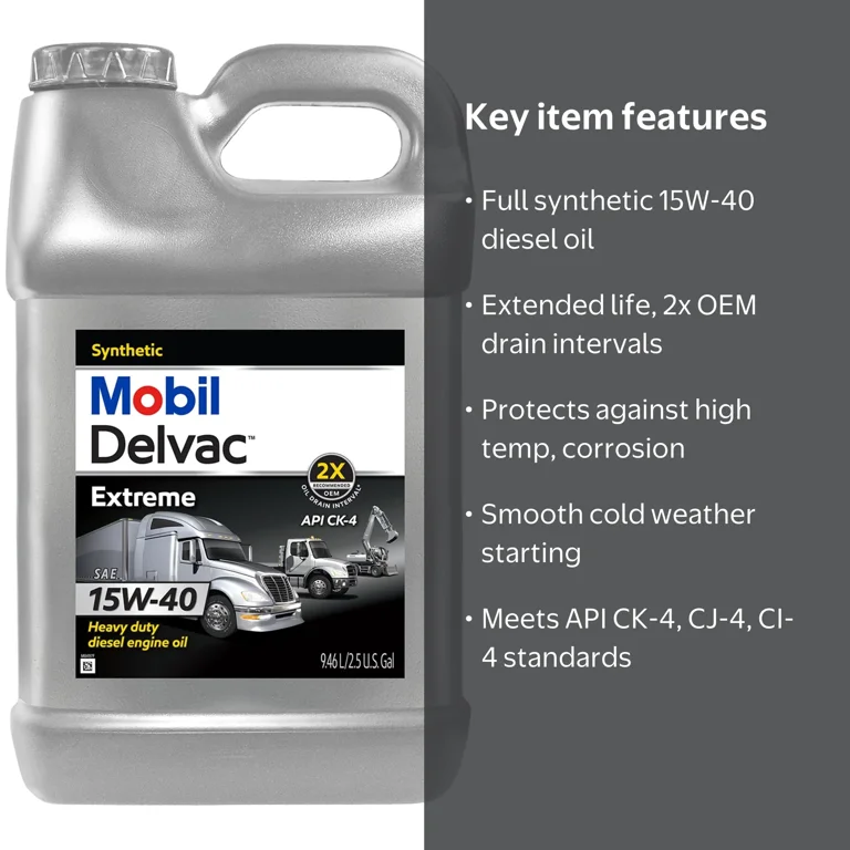 3 pack) Mobil Delvac Extreme Heavy Duty Full Synthetic Diesel