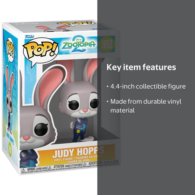 Funko, Funko POP Disney Zootopia 2 Judy Hopps Vinyl Figure, 4.4 in