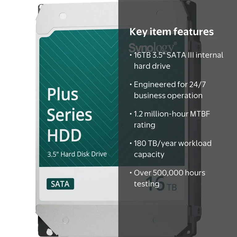 Synology, NAS Grade Hard Drive, 16TB, 3.5 inch SATA - Walmart.com