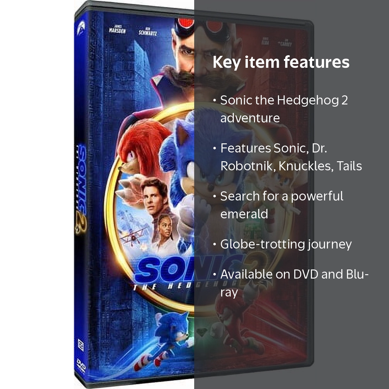 Sonic the Hedgehog 2 DVD Blu-ray with Adventure and Action