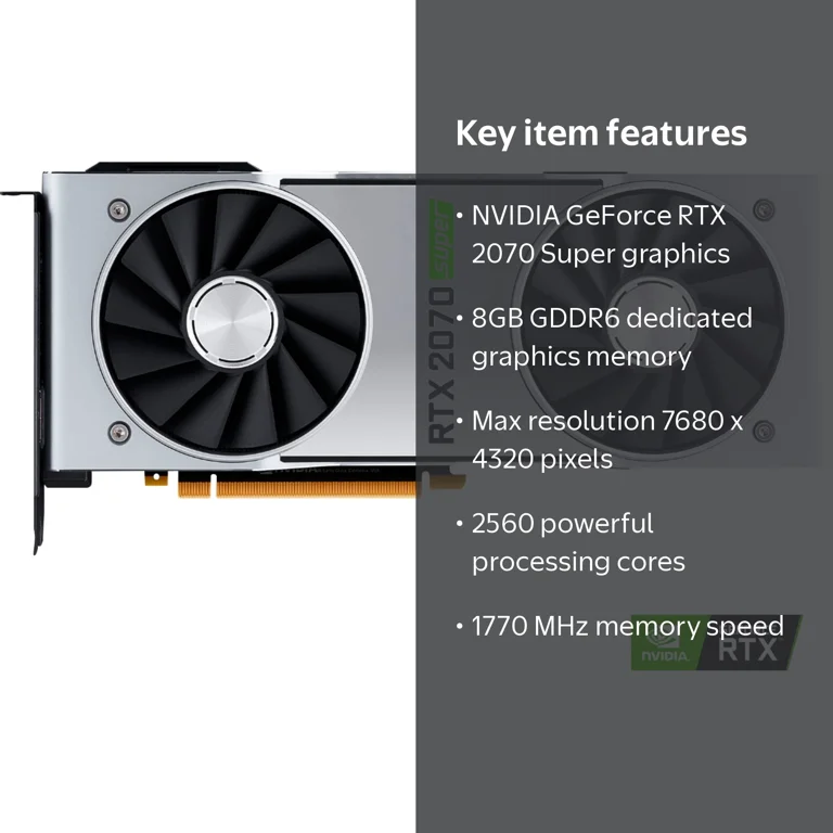 NVIDIA GeForce RTX 2070 Super Graphics Card, 8GB GDDR6, PCI